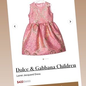 100% Authentic , Dolce and Gabbana toddler dress .. worn once for a pic